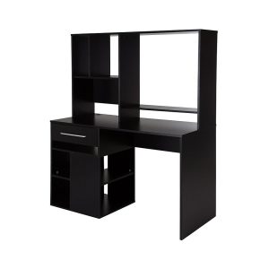 PEA515 Office Computer Desk, Pure Black, 47.75"(L) x 22.25"(D) x 57"(H)