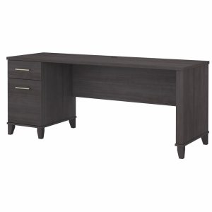 PEA517 72"W Office Desk with Drawers - Storm Grey