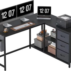 PEA458 Drawers Computer Storage Shelves Desk