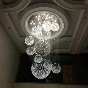 PEA504 Chandelier for Villa Duplex Living Room Hotel Lobby & Staircase Elegant Pendant Lights for Interior Projects