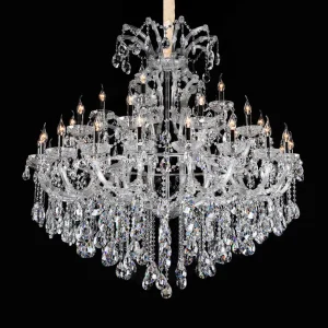 PEA505 Crystal Chandelier with Glass Prisms for Living Room Dining Room Hotel Lobby Palace Interior Home Lighting Fixtures Supply
