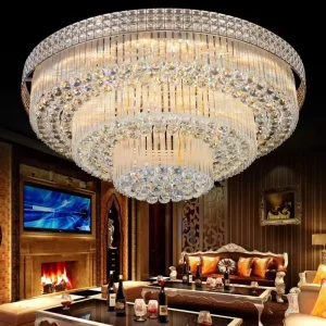 PEA496 Modern Ceiling Luxury K9 Crystal Chandelier Suitable for Living Room, Lobby, Hotel Luxury Ceiling Lights