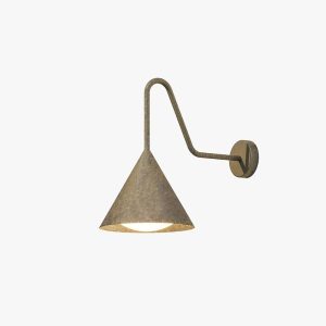 PEA444 Carins Modern Minimalist Cone Metal Outdoor Waterproof Wall LampBlack/Gold